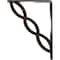 Ekena Millwork Loera Wrought Iron Bracket, (Single center brace), Antiqued Pale Gold 1 1/2"W x 5 1/2"D x 8"H BKTM01X05X08SLOAPG - alternate 3